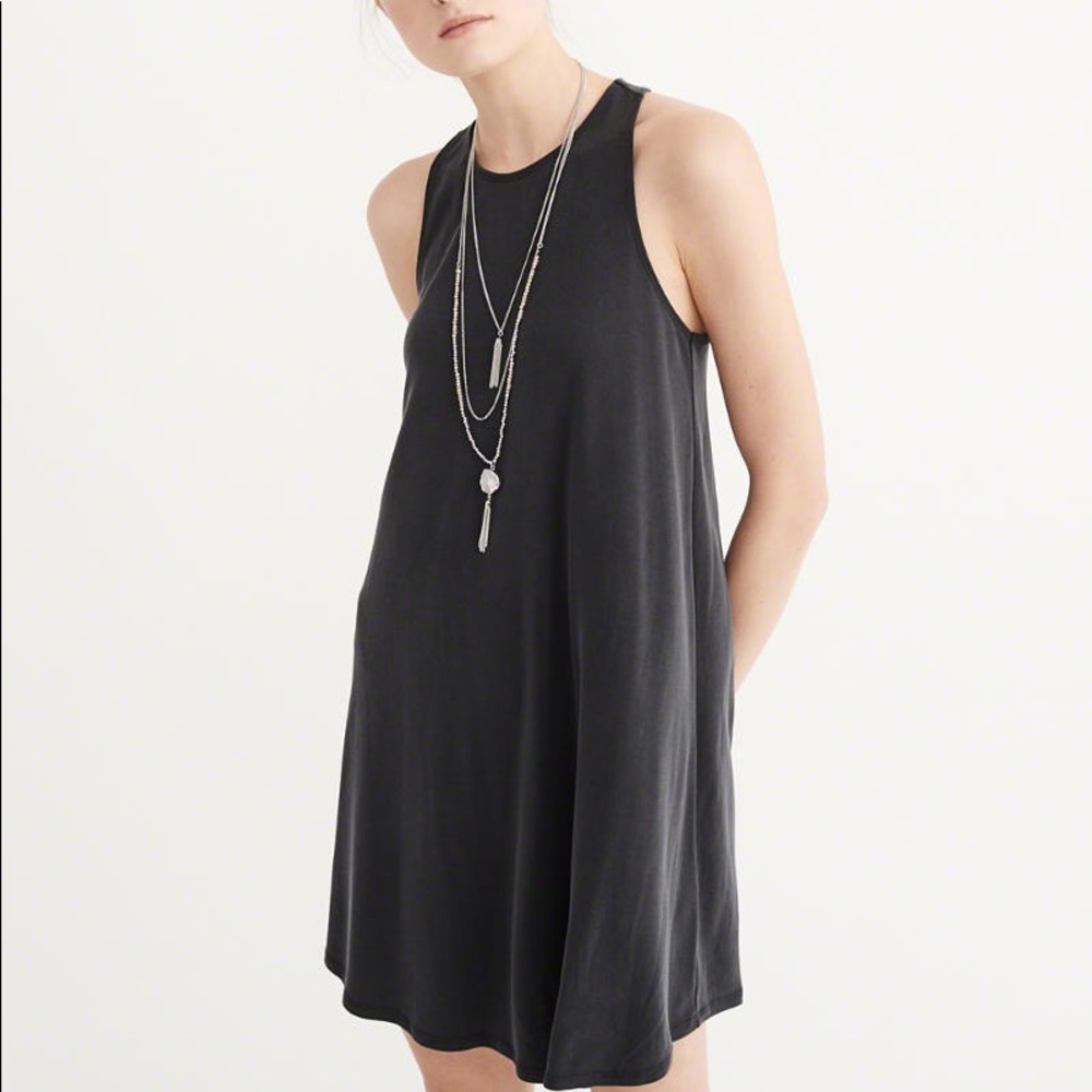 Abercrombie & Fitch ribbed black tank dress